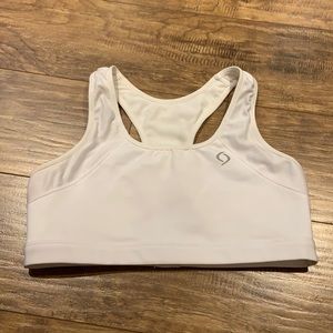 Moving comfort white sports bra